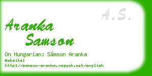 aranka samson business card